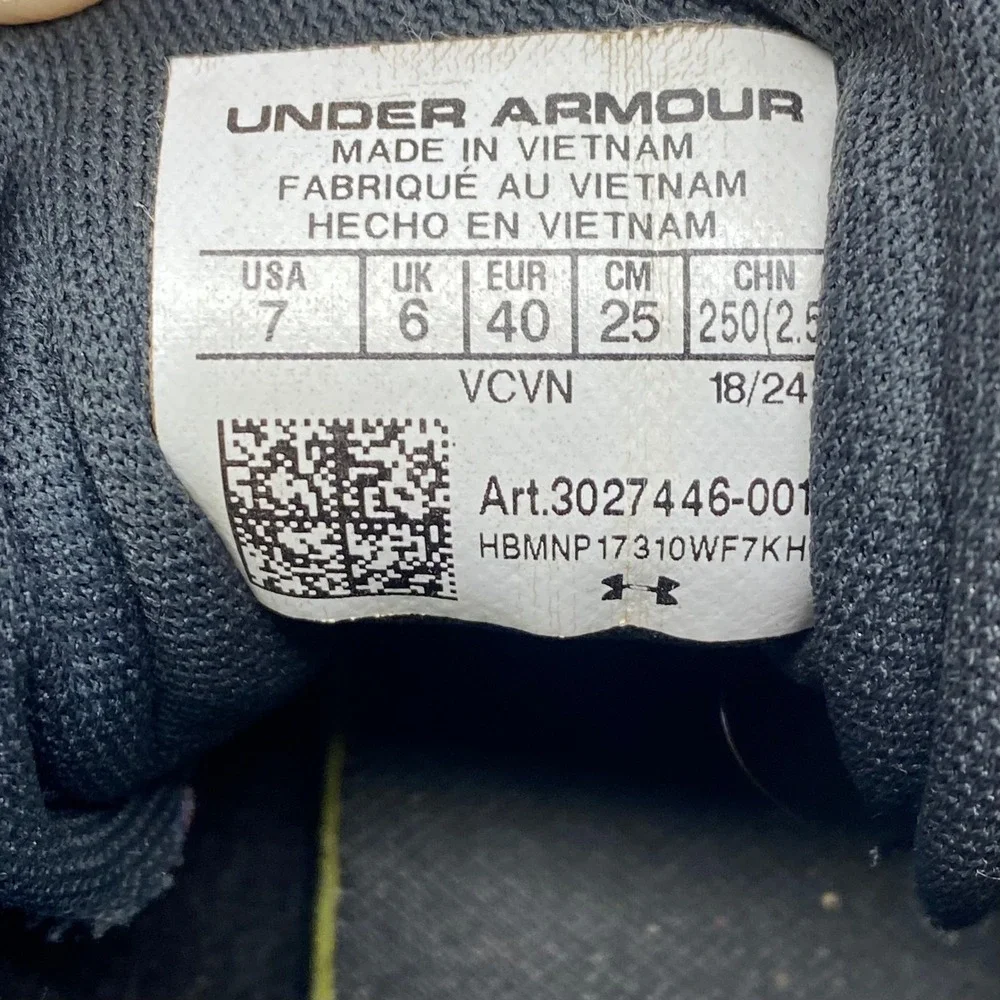 Under‎ Armour Leadoff Mid 3.0 RM Baseball Cleats Mens 7 Black White 3027446-001